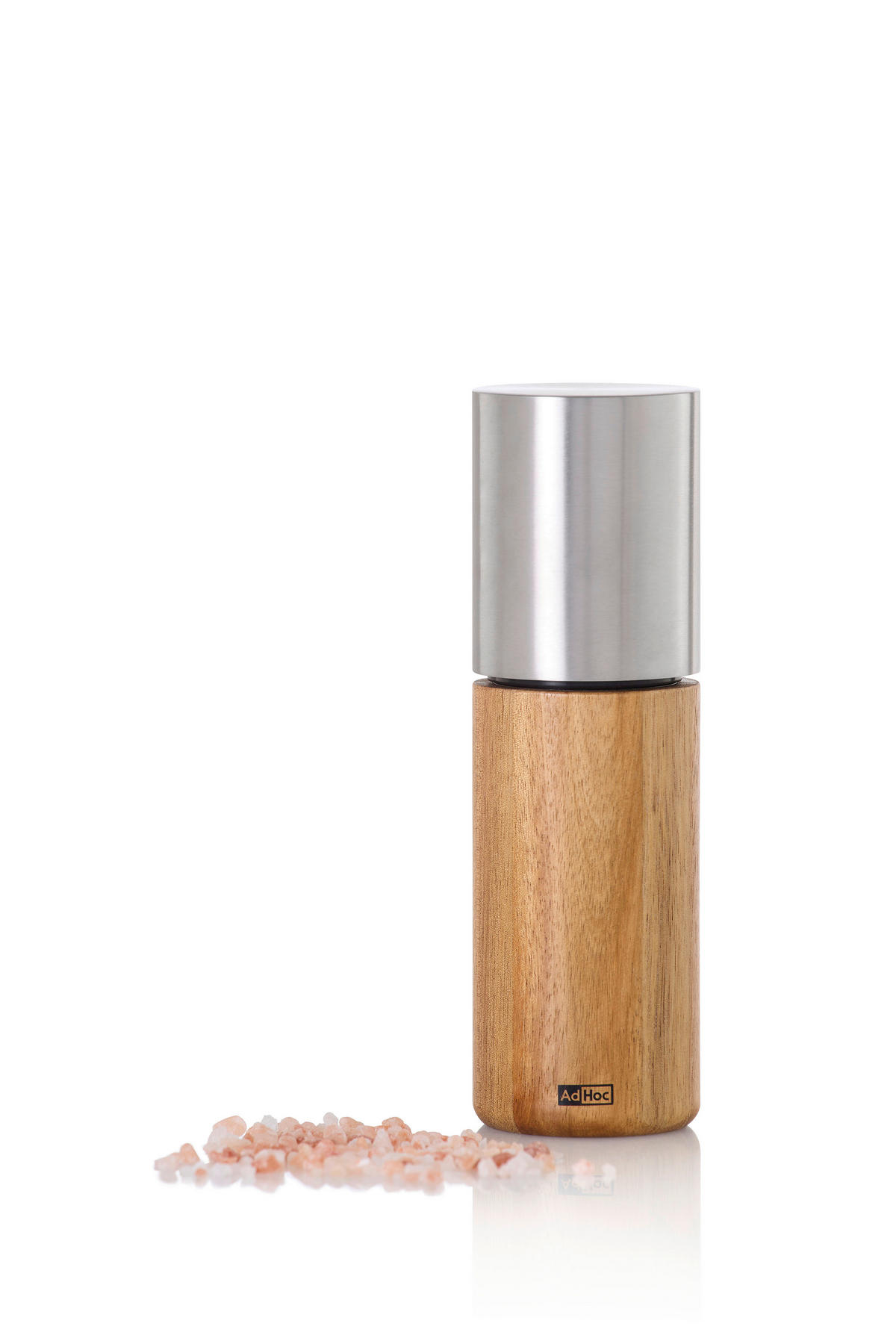 SALZ- ODER PFEFFERMÜHLE IKON  - Edelstahlfarben/Akaziefarben, Design, Holz/Keramik (5/16cm) - AdHoc