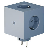 STECKDOSENWÜRFEL - Pastellblau, Basics, Kunststoff (7,6/7,6/11,3cm) - AVOLT