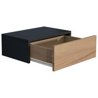 SÄNGBORD i svart, ekfärgad  - svart/ekfärgad, Modern, trämaterial (45/15/30cm) - MID.YOU