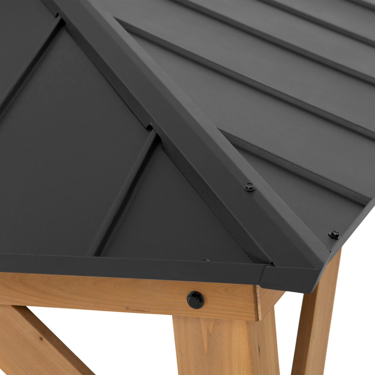 PAVILLON 330/305/330 cm  - Anthrazit, Basics, Holz/Metall (330/305/330cm) - Modante