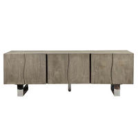 LOWBOARD  in 160/56/46 cm  - Chromfarben/Grau, Design, Holz/Metall (160/56/46cm) - MID.YOU