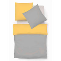 BETTWÄSCHE Provence Wende Leinenoptik 155/220 cm  - Gelb/Grau, Basics, Textil (155/220cm) - Fleuresse