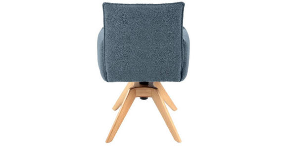 ARMLEHNSTUHL in Webstoff - Blau/Eichefarben, Design, Holz/Textil (57/86/65cm) - Valnatura