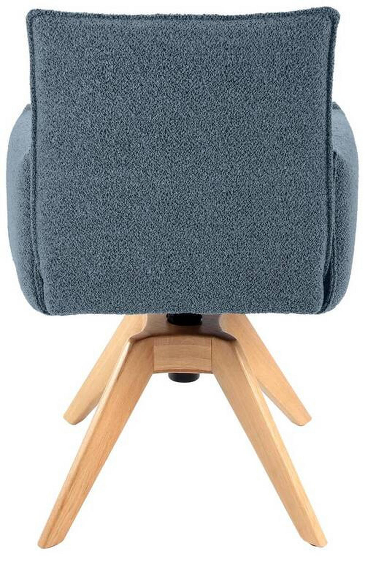 ARMLEHNSTUHL  in Webstoff  - Blau/Eichefarben, Design, Holz/Textil (57/86/65cm) - Valnatura