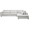 ECKSOFA  in Chenille Greige  314/250 cm  - Greige/Schwarz, KONVENTIONELL, Kunststoff/Textil (314/250cm) - Carryhome