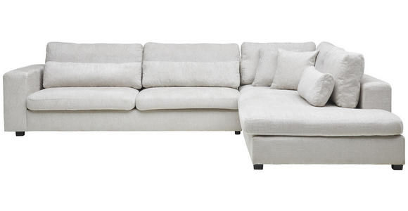 ECKSOFA  in Chenille Greige  314/250 cm  - Greige/Schwarz, KONVENTIONELL, Kunststoff/Textil (314/250cm) - Carryhome