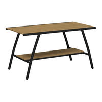 LOUNGETISCH  - Schwarz/Teakfarben, MODERN, Holz/Metall (113/59/60,5cm) - Ambia Garden