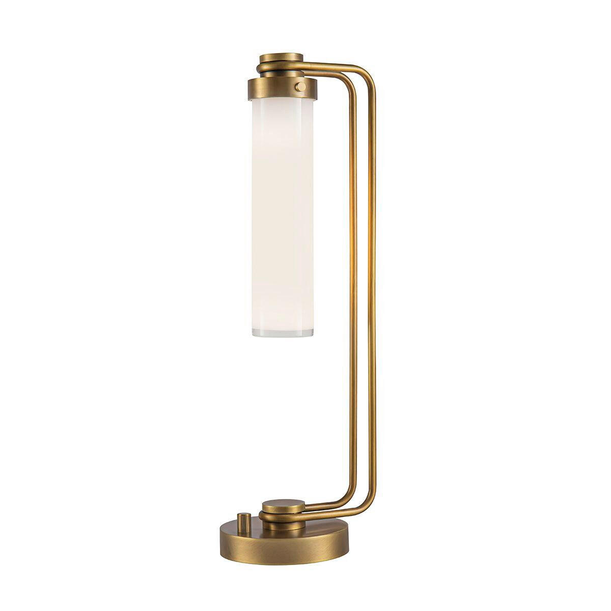 TISCHLEUCHTE Alora 18,8/56,5 cm   - Messingfarben, KONVENTIONELL, Glas/Metall (18,8/56,5cm) - Elstead Lighting