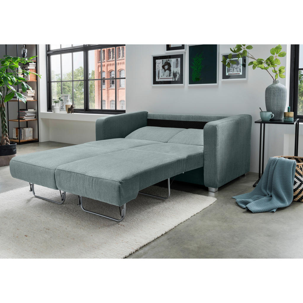 Thumbnail - Livetastic Schlafsofa Mia, Mintgrün, Textil, Uni, 2-Sitzer, 159x88x87 cm, Made in EU, Stoffauswahl, Liegefunktion, einze...