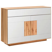SIDEBOARD  in 120/87/40 cm  - Buchefarben/Weiß, MODERN, Glas/Holz (120/87/40cm) - Linea Natura