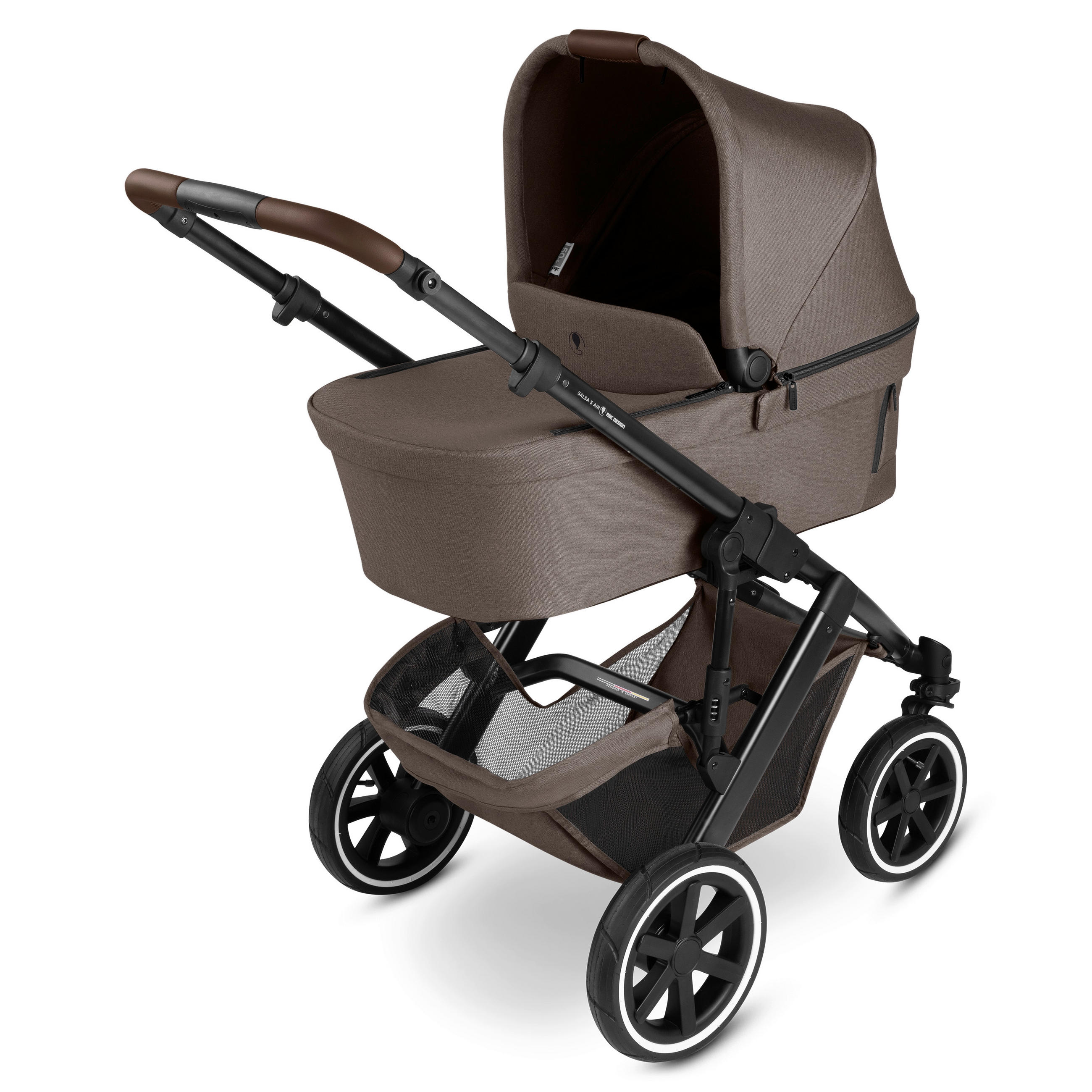 KINDERWAGEN  Salsa 5 Air  Nature  - Graubraun/Schwarz, Basics, Metall (63/118/95.5cm) - ABC Design