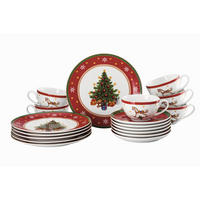 KAVNI SERVIS   18-delni      - rdeča/bela, Basics, keramika (40/40/40cm) - Rosenthal