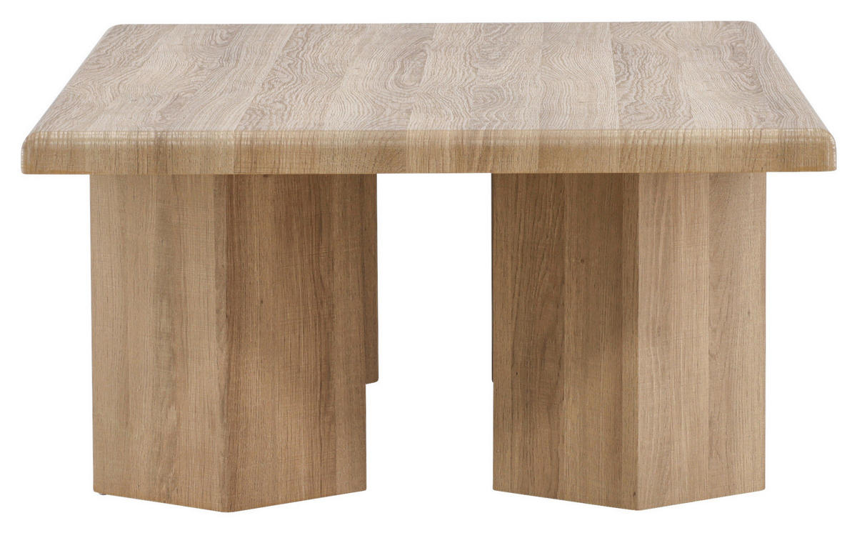 COUCHTISCH Pappel furniert 140/80/40 cm quadratisch Hellbraun  - Hellbraun, Design, Holz (140/80/40cm) - Livetastic