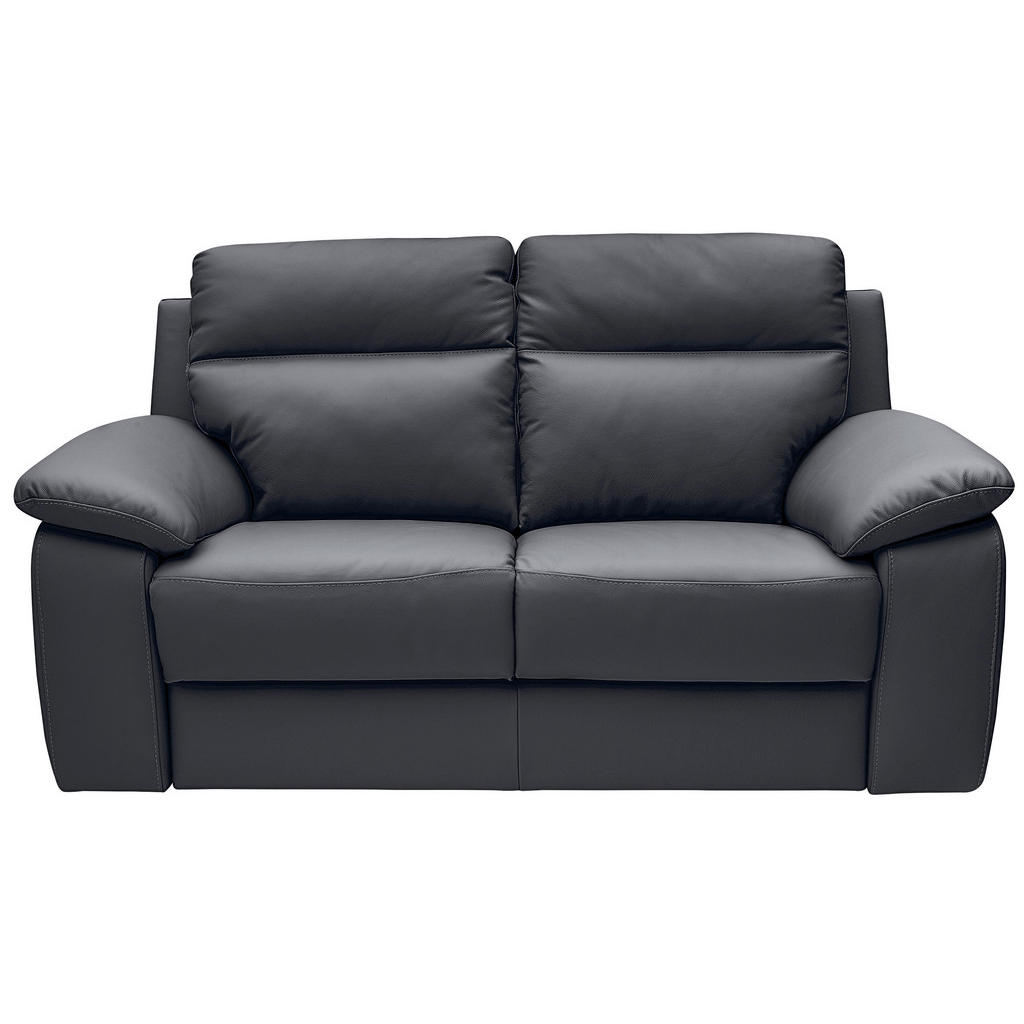 Celina Home DVOUMÍSTNÁ POHOVKA, tmavě modrá, pravá kůže