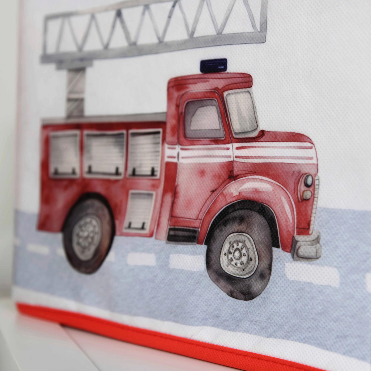 AUFBEWAHRUNGSBOX Feuerwehr  - Rot/Weiß, Basics, Textil (30/30/30cm) - Herding
