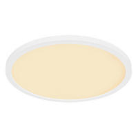 LED-BADEZIMMER-DECKENLEUCHTE Sapana   - Opal/Weiß, Basics, Kunststoff (29,4/2,5cm) - Globo