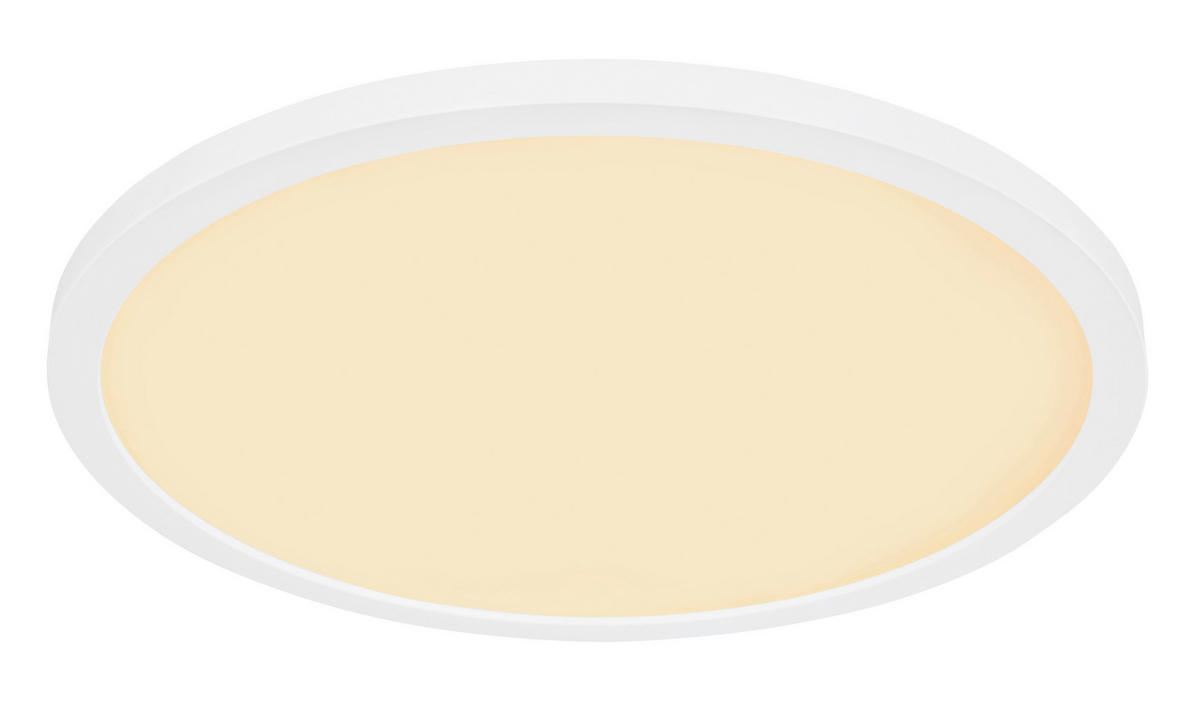 LED-BADEZIMMER-DECKENLEUCHTE Sapana   - Opal/Weiß, Basics, Kunststoff (29,4/2,5cm) - Globo