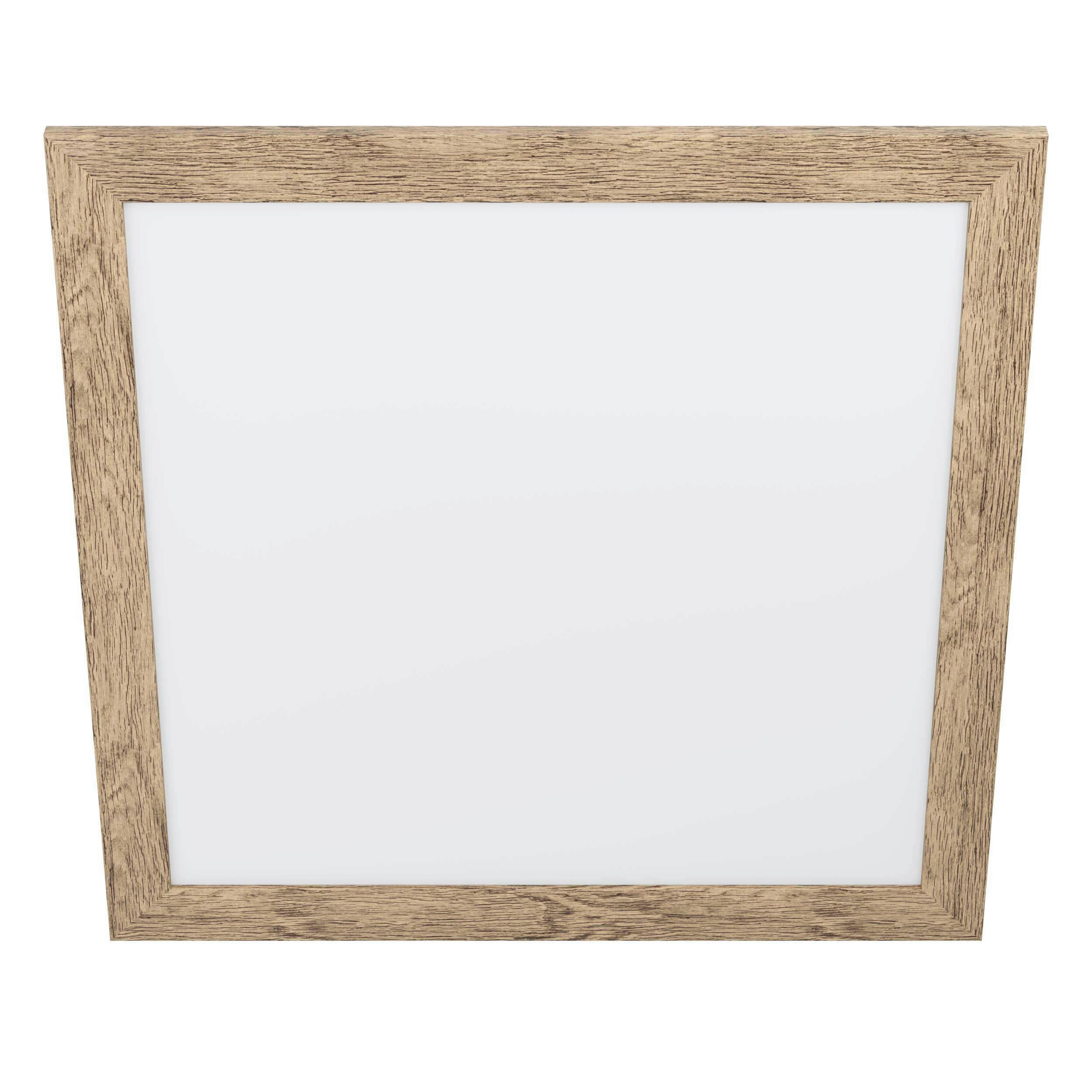 LED PANEL 64,5/64,5/5,5 cm  - vit/ljusbrun, Natur, metall/trä (64,5/64,5/5,5cm) - Eglo