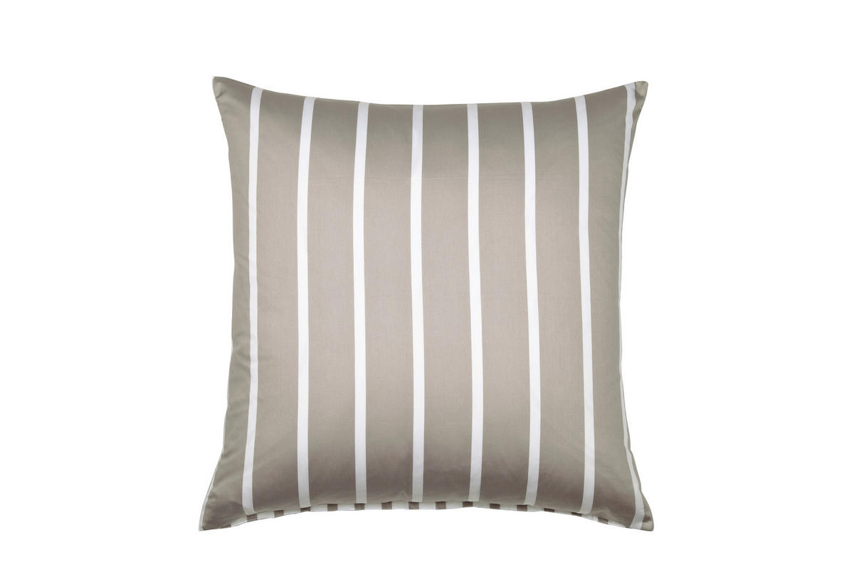 KISSENHÜLLE GENTANO 80/80 cm  - Weiß/Braun, Design, Textil (80/80cm) - Janine