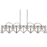HÄNGELEUCHTE Anthea 110/19/145 cm   - Schwarz/Kupferfarben, Design, Metall (110/19/145cm) - Searchlight