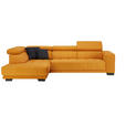 ECKSOFA Gelb Mikrofaser  - Gelb/Schwarz, Design, Textil/Metall (207/301cm) - Xora