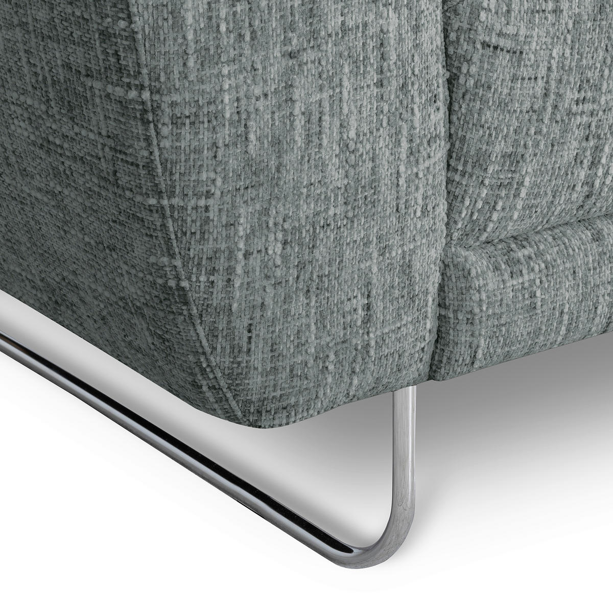 ECKSOFA 273/250 cm SPRING in Webstoff Anthrazit Zierkissen  273/250 cm  - Chromfarben/Anthrazit, Design, Textil/Metall (273/250cm) - Livetastic