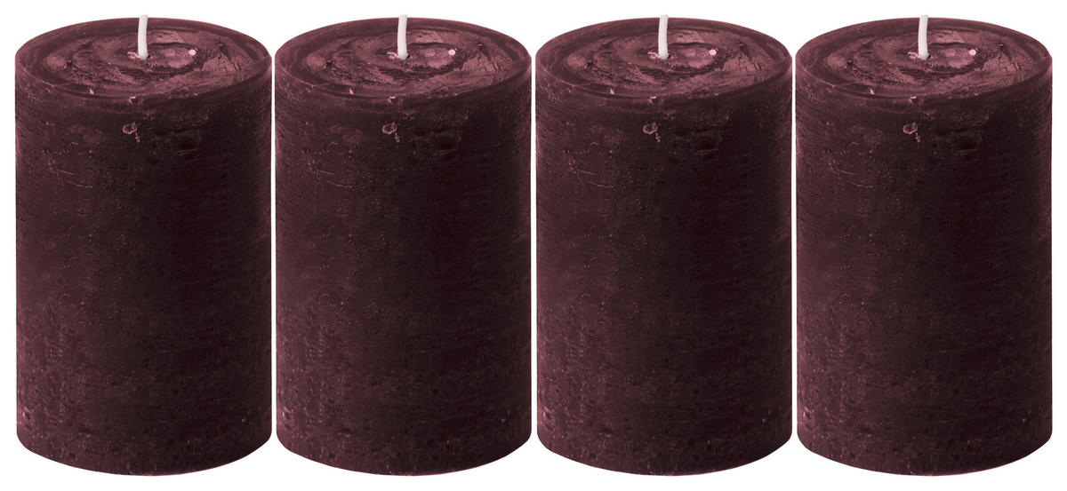 STUMPENKERZE 5,8/8 cm  - Rot, KONVENTIONELL (5,8/8cm)