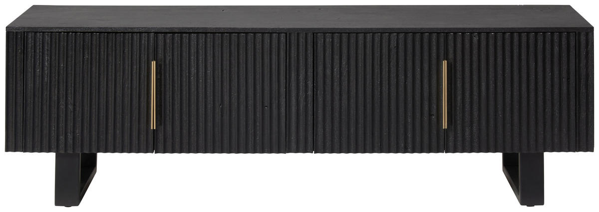 LOWBOARD  in 180/55/40 cm  - Goldfarben/Schwarz, Design, Holz/Metall (180/55/40cm) - Livetastic