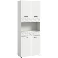 VISOKA OMARA 70/187/34 cm  - črna/bela, Moderno, kovina/umetna masa (70/187/34cm) - MID.YOU