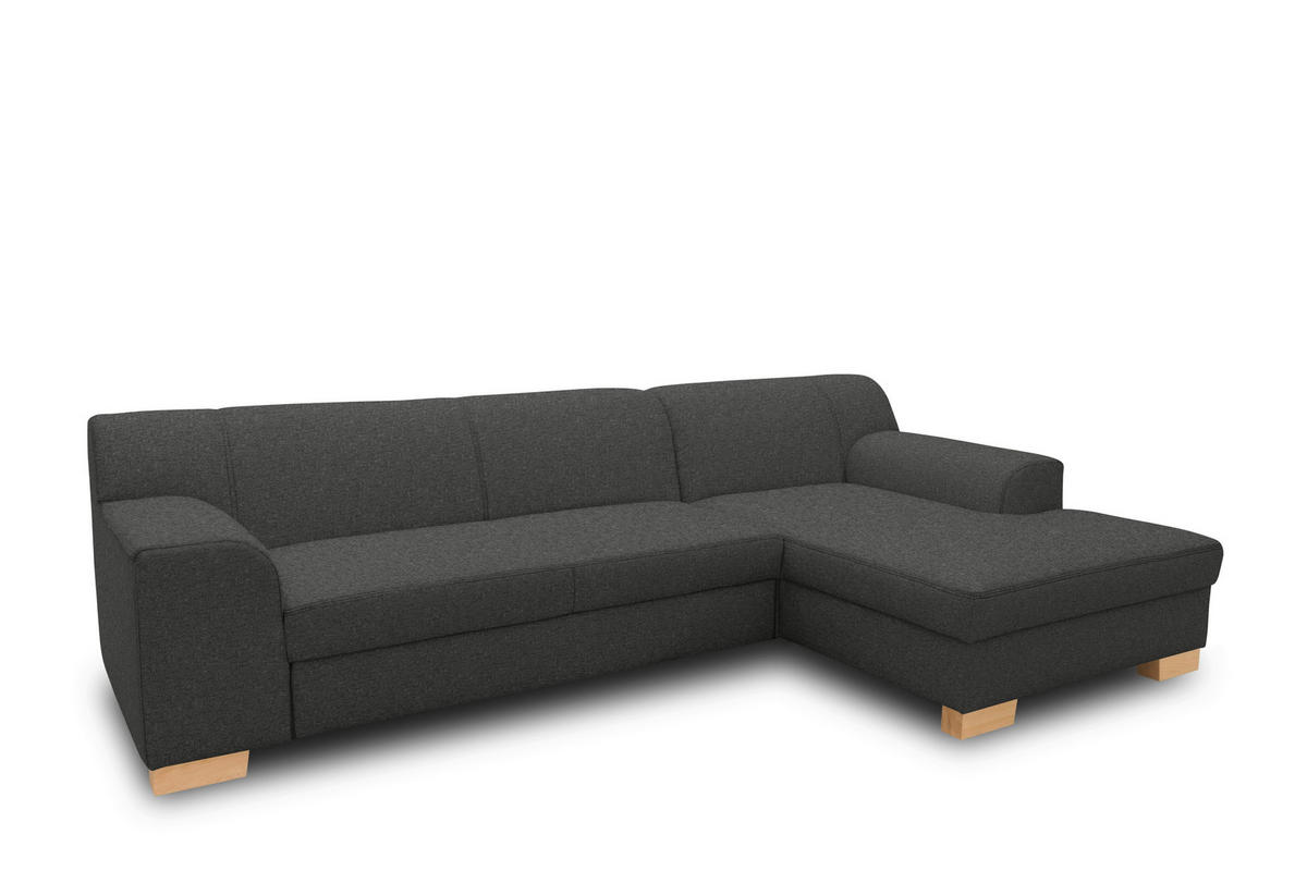 ECKSCHLAFSOFA  TINOS Anthrazit Webstoff  - Beige/Anthrazit, Basics, Textil (273/157cm) - MID.YOU