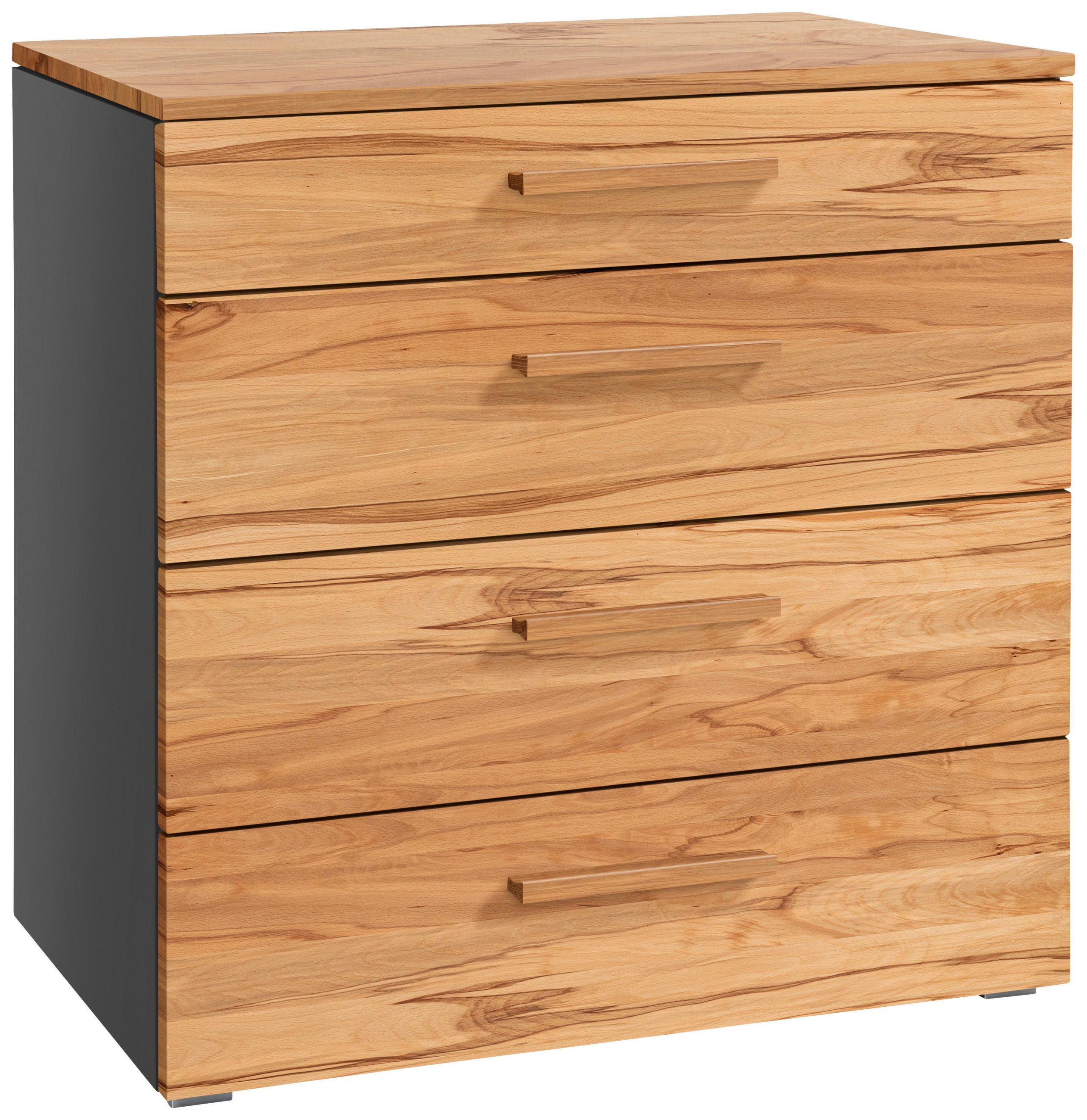 KOMMODE  in 90/86/50 cm  - Anthrazit/Buchefarben, Design, Holz (90/86/50cm) - Hasena