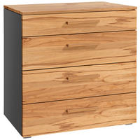 KOMMODE  in 90/86/50 cm  - Anthrazit/Buchefarben, Design, Holz (90/86/50cm) - Hasena