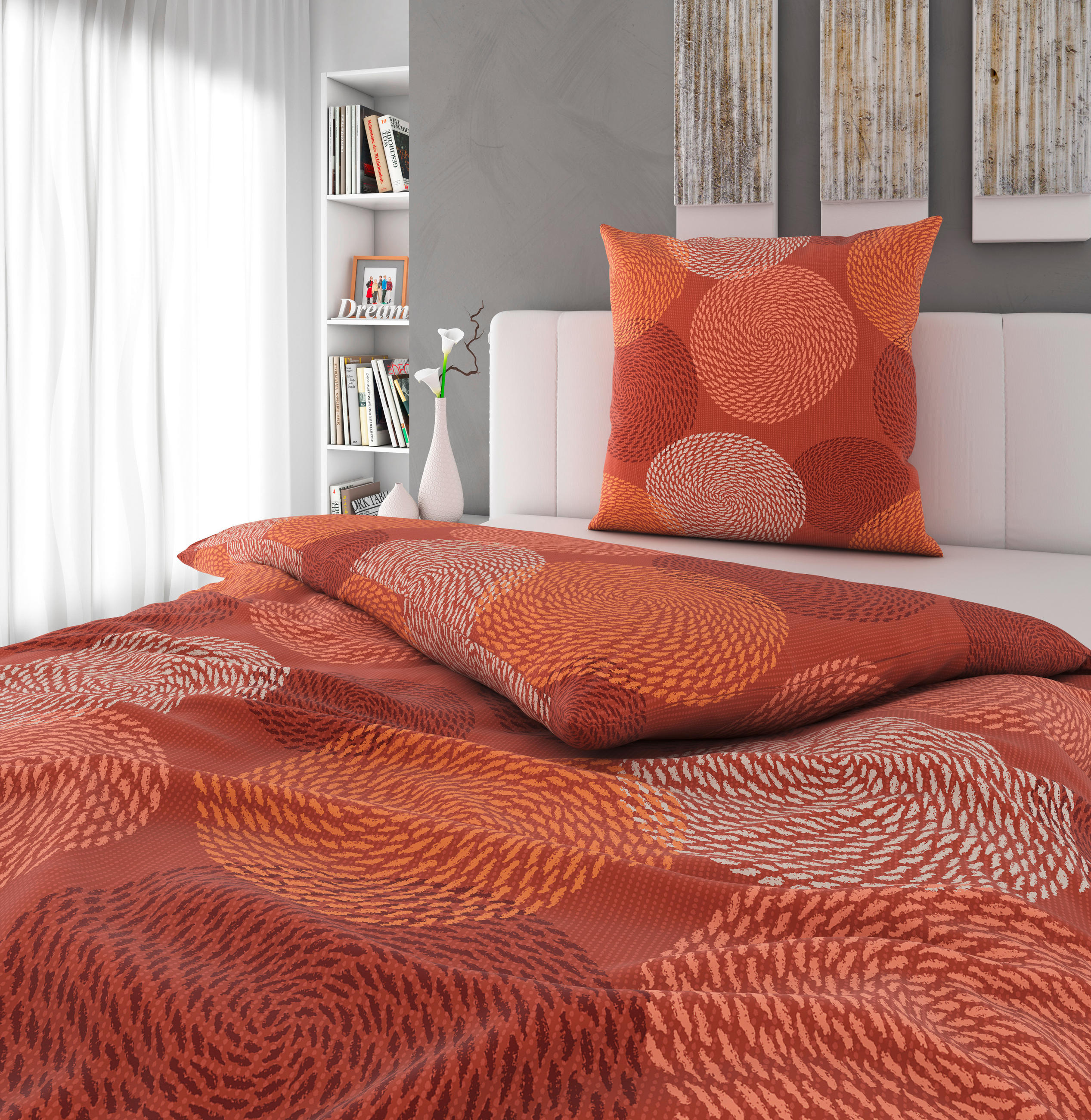 BETTWÄSCHE Fleece, Biber 135/200 cm  - Terracotta, Textil (135/200cm) - Novel