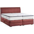 BOXSPRINGBETT 200/200 cm  in Bordeaux  - Wengefarben/Bordeaux, KONVENTIONELL, Holz/Textil (200/200cm) - Novel