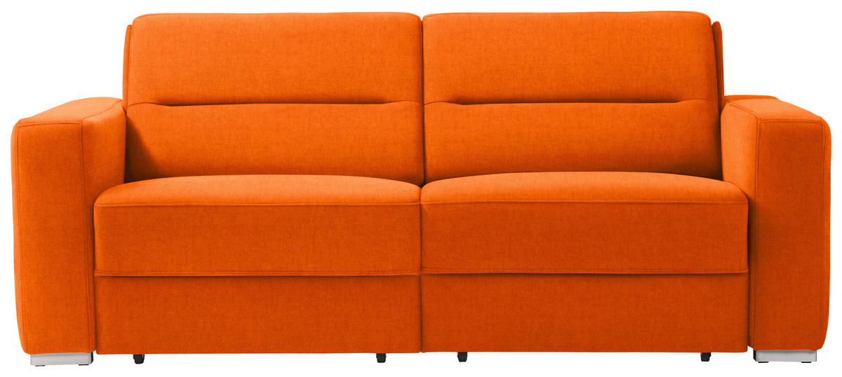 SCHLAFSOFA  in Orange  - Orange, KONVENTIONELL, Textil/Metall (202/86/92cm) - Sedda