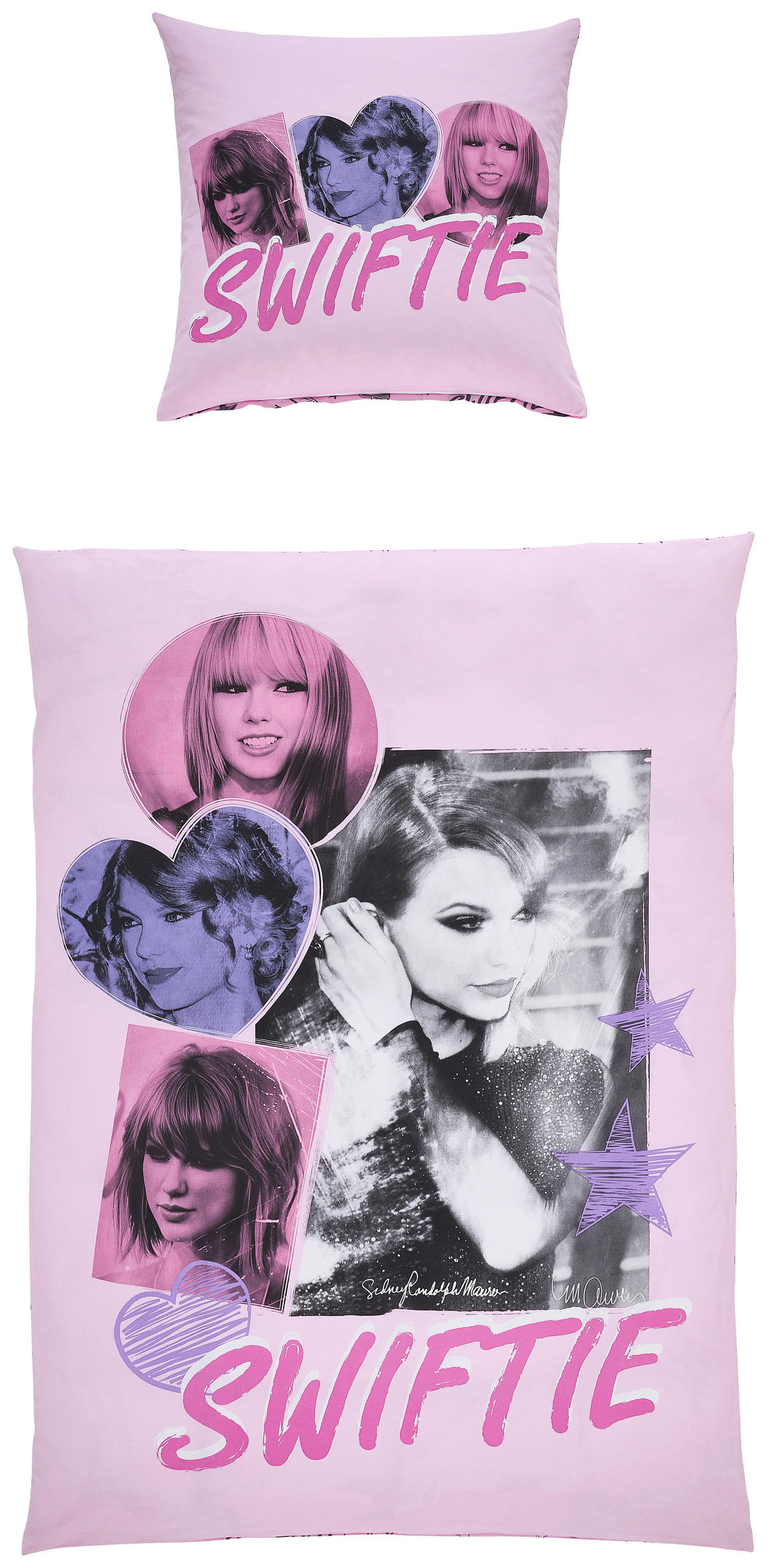 JUGENDBETTWÄSCHE SWIFTIE Renforcé 135/200 cm  - Hellrosa, Design, Textil (135/200cm)