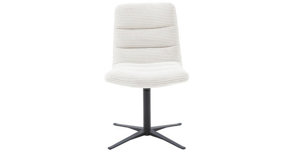 STUHL - Creme/Schwarz, Design, Textil/Metall (52/88/66cm) - Dieter Knoll