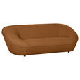 2-SITZER-SOFA in Flachgewebe Rostfarben  - Rostfarben/Schwarz, KONVENTIONELL, Kunststoff/Textil (223/79/94cm) - Carryhome