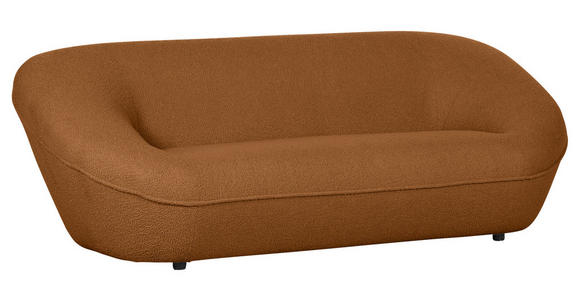 2-SITZER-SOFA in Flachgewebe Rostfarben  - Rostfarben/Schwarz, KONVENTIONELL, Kunststoff/Textil (223/79/94cm) - Carryhome