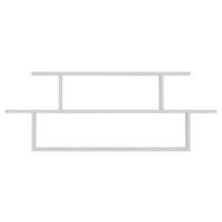 WANDREGAL 120/44,6/14,6 cm  - Weiß, Design, Holzwerkstoff (120/44,6/14,6cm) - MID.YOU