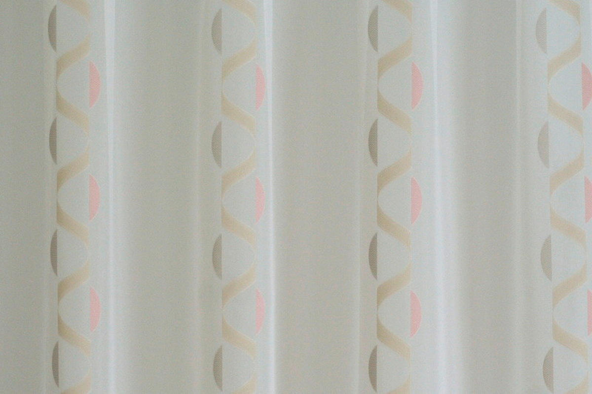 Perdea Tip Plasă  - crem/roz, Basics, textil (290cm) - Ambiente