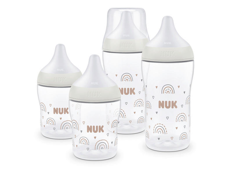 FLÄSCHCHENSET Perfect Match 4-teilig  - Beige, Basics, Kunststoff (14,2/14,2/18,4cm) - NUK