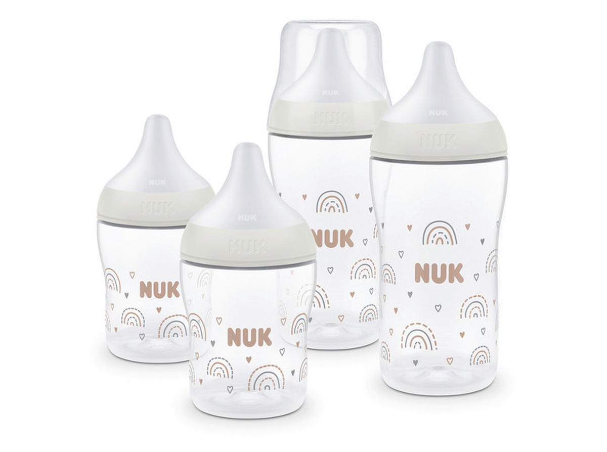 FLÄSCHCHENSET Perfect Match 4-teilig  - Beige, Basics, Kunststoff (14,2/14,2/18,4cm) - NUK