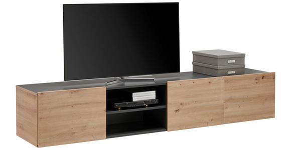 LOWBOARD  in 200/36,7/42 cm  - Anthrazit/Eiche Artisan, MODERN, Holzwerkstoff (200/36,7/42cm) - Hom`in