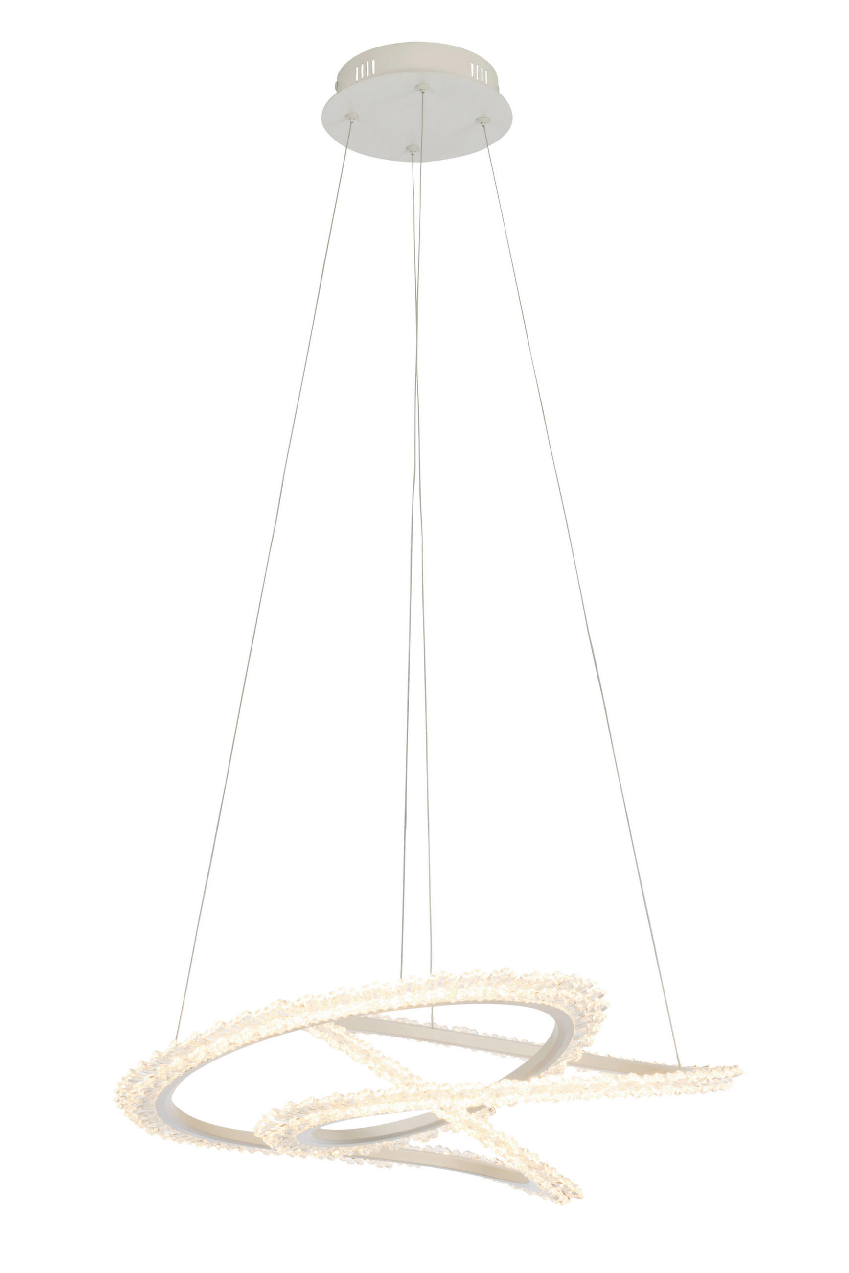 LED-HÄNGELEUCHTE Oxford 55/120 cm   - Weiß, Basics, Kunststoff/Metall (55/120cm) - Novel