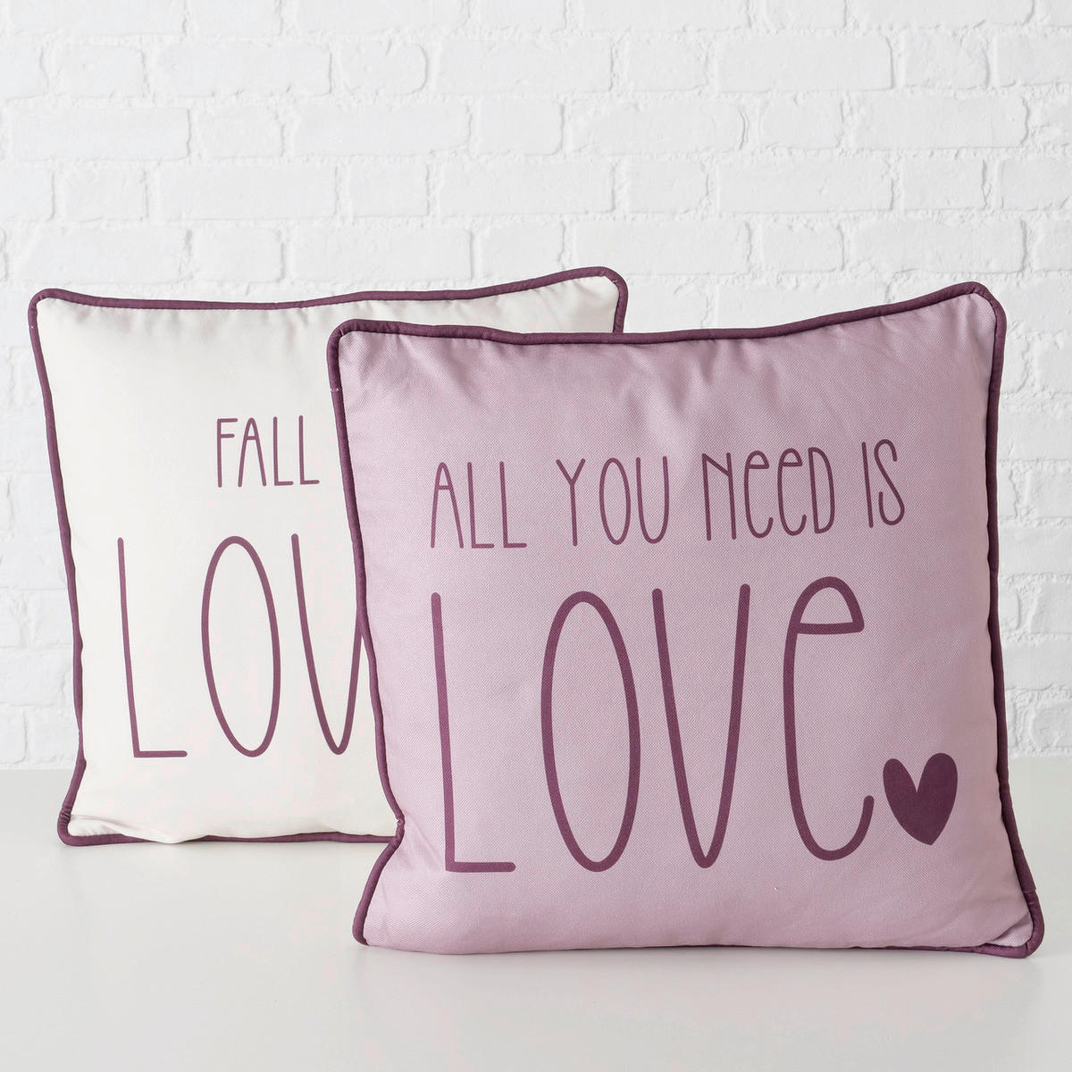 SOFAKISSEN  45/45 cm   - Dunkelrosa/Beige, Trend, Textil (45/45cm)