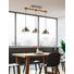 Hängeleuchte - Nickelfarben, Design, Holz/Metall (107,5/25,5/215cm) Hängeleuchte - Nickelfarben, Design, Holz/Metall (107,5/25,5/215cm)