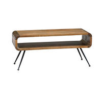 DOHÁNYZÓASZTAL fa 105/40/45 cm   - barna/fekete, Design, fa/fém (105/40/45cm) - Livetastic