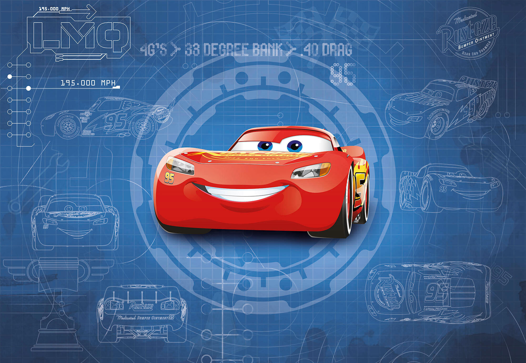 FOTOTAPETE Cars  - Design, Papier (368/254cm) - Disney
