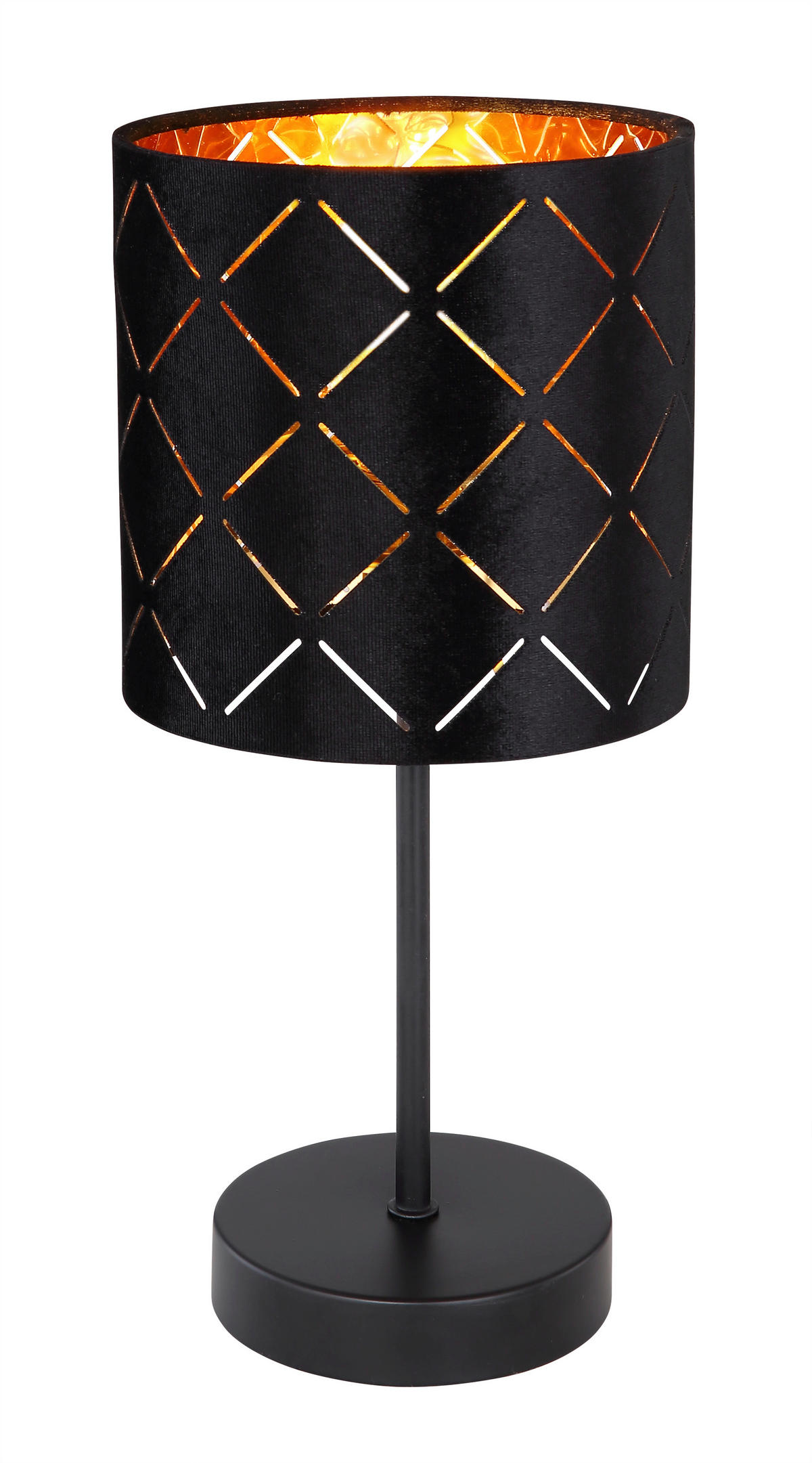 TISCHLEUCHTE - Schwarz, Basics, Textil/Metall (15/35cm) - Globo